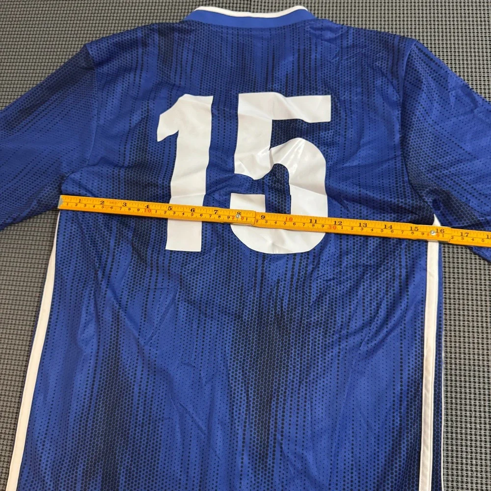 Adidas Climalite Blue Levittown Soccer Club Jersey Number 15 Mens XS SS